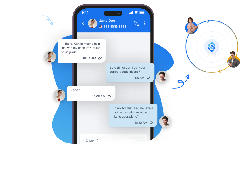 Phone screen that shows SMS marketing to boost engagement.
