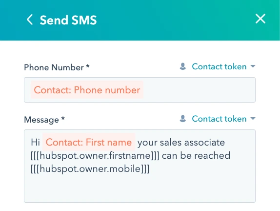 Sakari HubSpot Integration How to Send Personalized Contact Owner Messages